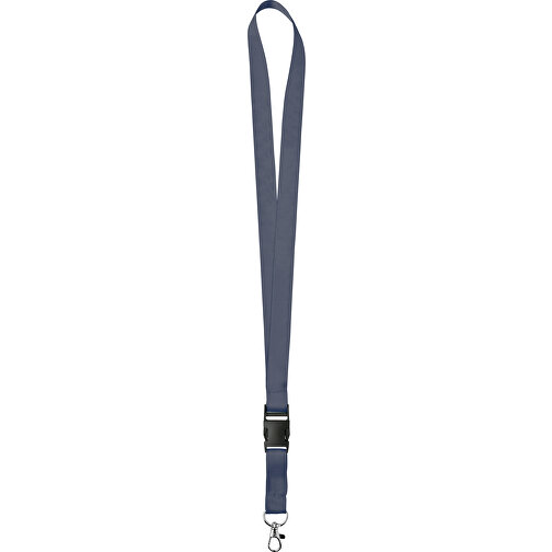 15 Mm Satin Lanyard , dunkelblau, Satin, 92,00cm x 1,50cm (Länge x Breite), Bild 1