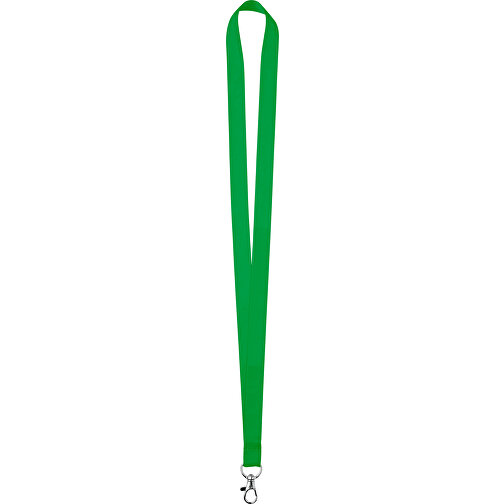 20 Mm Satin Lanyard , grasgrün, Satin, 90,00cm x 2,00cm (Länge x Breite), Bild 1