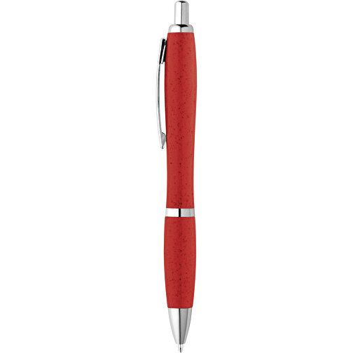 TERRY. Kugelschreiber Aus Weizenstrohfaser Und ABS , rot, Weizenstrohfaser und ABS, , Bild 1