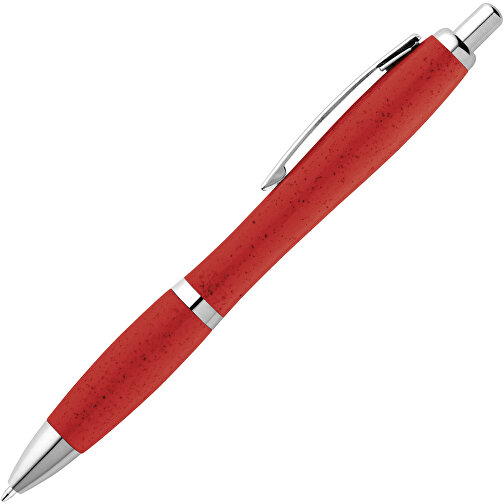 TERRY. Kugelschreiber Aus Weizenstrohfaser Und ABS , rot, Weizenstrohfaser und ABS, , Bild 2
