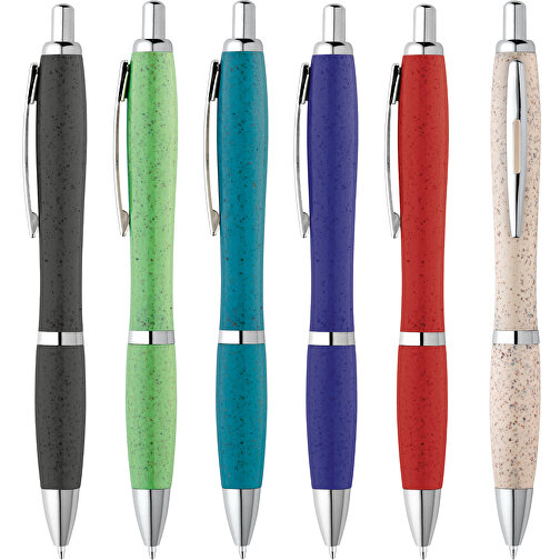TERRY. Kugelschreiber Aus Weizenstrohfaser Und ABS , blau, Weizenstrohfaser und ABS, , Bild 4