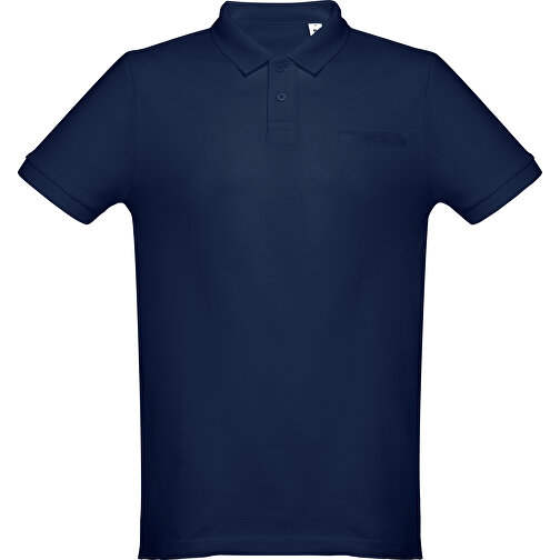 THC DHAKA. Herren Poloshirt , blau, 100% Baumwolle, XXL, 77,50cm x 61,00cm (Länge x Breite), Bild 1