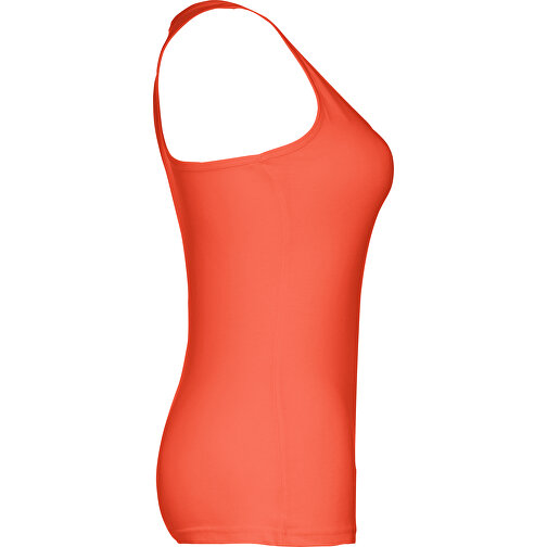 THC TIRANA. Ärmelloses Baumwoll-T-Shirt Für Frauen , korallenorange, 100% Baumwolle, XXL, 70,00cm x 49,50cm (Länge x Breite), Bild 3