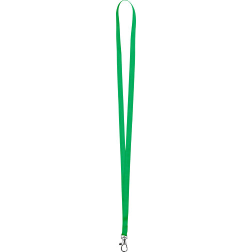 10 Mm Satin Lanyard , grasgrün, Satin, 90,00cm x 1,00cm (Länge x Breite), Bild 1