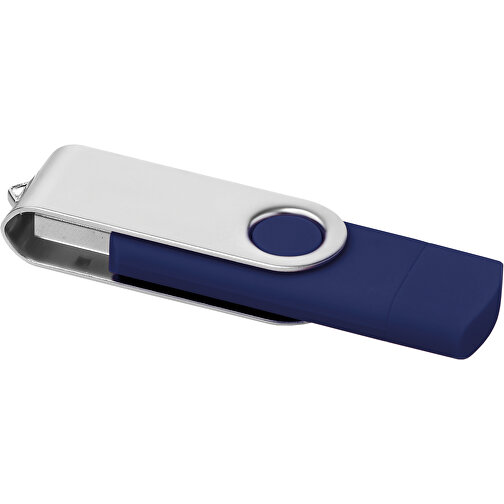 On The Go USB Stick , blau MB , 2 GB , ABS, Metall MB , 2.5 - 6 MB/s MB , 7,00cm x 1,10cm x 2,00cm (Länge x Höhe x Breite), Bild 1