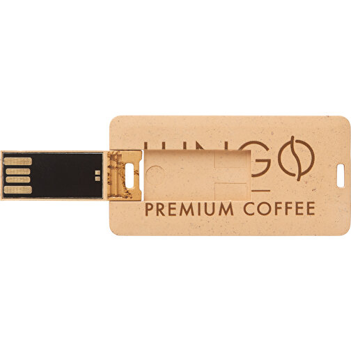 Flacher USB Stick Mit 60% Stroh/40% PP , beige MB , 4 GB , Weizenstroh/PP MB , 2.5 - 6 MB/s MB , 6,00cm x 0,18cm x 3,00cm (Länge x Höhe x Breite), Bild 3