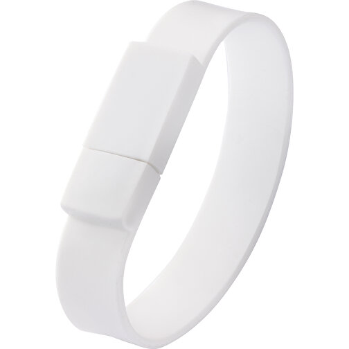 Silicone Bracelet Memory Stick , weiss MB , 1 GB , ABS MB , 2.5 - 6 MB/s MB , 22,00cm x 0,80cm x 1,70cm (Länge x Höhe x Breite), Bild 1