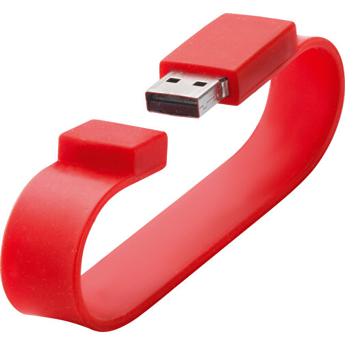 Silicone Bracelet Memory Stick , rot MB , 4 GB , ABS MB , 2.5 - 6 MB/s MB , 22,00cm x 0,80cm x 1,70cm (Länge x Höhe x Breite), Bild 4