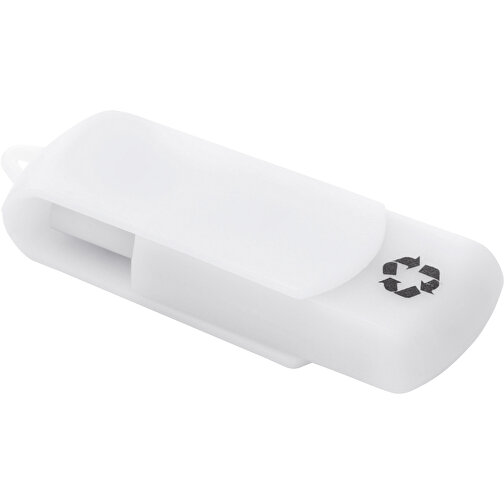 USB Stick Zum Heraus Drehen Aus 100% Recycling-Material , weiß MB , 8 GB , ABS MB , 2.5 - 6 MB/s MB , 6,00cm x 1,05cm x 1,80cm (Länge x Höhe x Breite), Bild 1