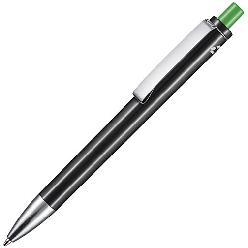 Kugelschreiber EXOS RECYCLED P , Ritter-Pen, schwarz/apfelgrün, ABS u. Metall, 14,10cm (Länge), Bild 2