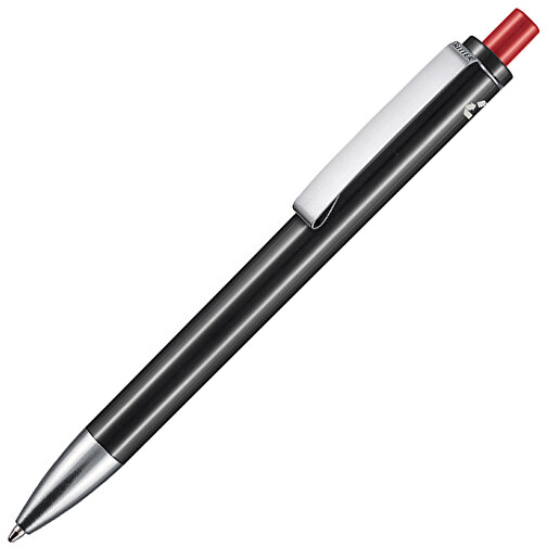 Kugelschreiber EXOS RECYCLED P , Ritter-Pen, schwarz/signalrot, ABS u. Metall, 14,10cm (Länge), Bild 2