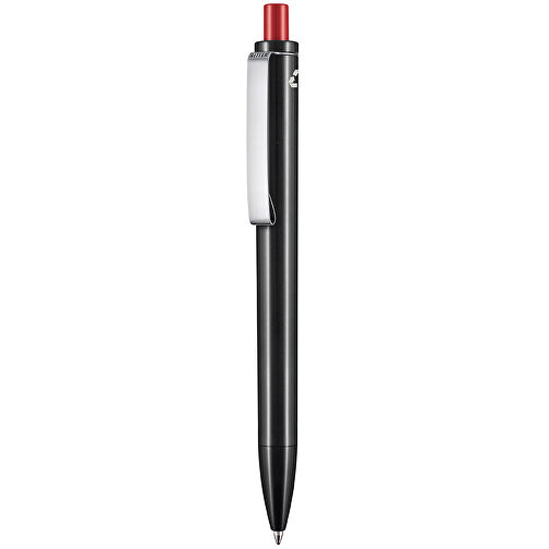 Kugelschreiber EXOS RECYCLED , Ritter-Pen, schwarz/signalrot, ABS u. Metall, 14,10cm (Länge), Bild 1