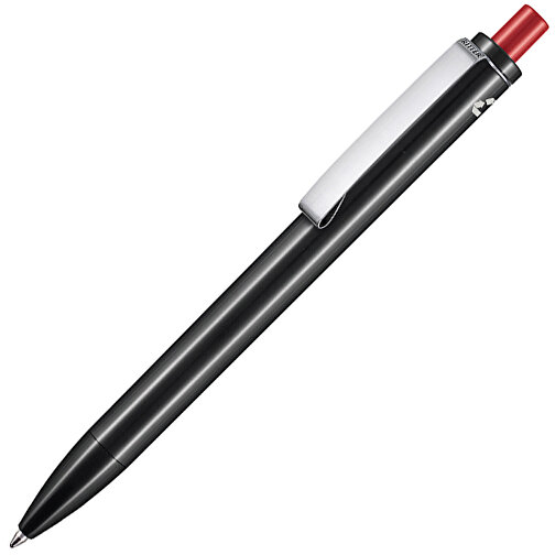 Kugelschreiber EXOS RECYCLED , Ritter-Pen, schwarz/signalrot, ABS u. Metall, 14,10cm (Länge), Bild 2
