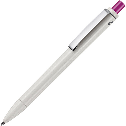 Kugelschreiber EXOS RECYCLED , Ritter-Pen, grau/fuchsia, ABS u. Metall, 14,10cm (Länge), Bild 2