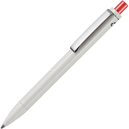 Kugelschreiber EXOS RECYCLED , Ritter-Pen, grau/koralle, ABS u. Metall, 14,10cm (Länge), Bild 2