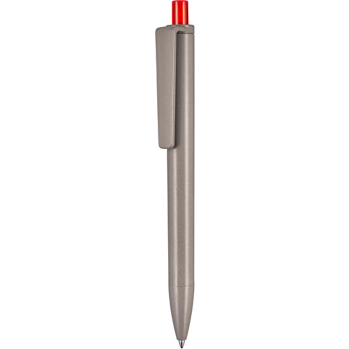 Kugelschreiber ALGO-PEN , Ritter-Pen, natur/feuerrot, Algoblend PLA-ENP 20-002, 14,50cm (Länge), Bild 1