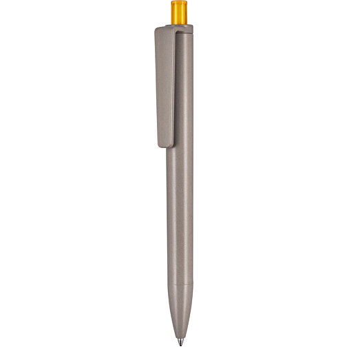 Kugelschreiber ALGO-PEN , Ritter-Pen, natur/mangogelb, Algoblend PLA-ENP 20-002, 14,50cm (Länge), Bild 1