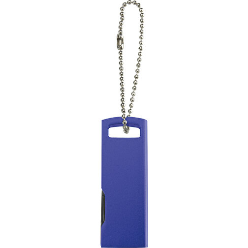 Superflacher USB Stick Mit Metallkette , blau MB , 4 GB , Aluminium MB , 2.5 - 6 MB/s MB , 4,00cm x 0,30cm x 1,40cm (Länge x Höhe x Breite), Bild 1