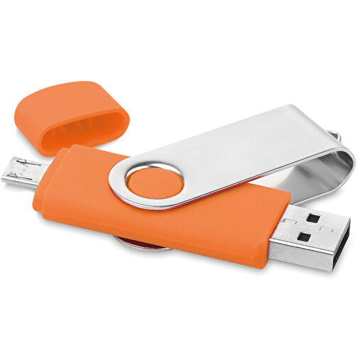 On The Go USB Stick , orange MB , 32 GB , ABS, Metall MB , 2.5 - 6 MB/s MB , 7,00cm x 1,10cm x 2,00cm (Länge x Höhe x Breite), Bild 4