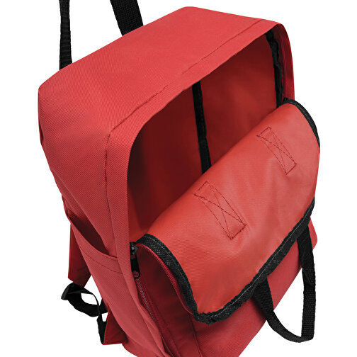 Rucksack HIP , rot, 600D Polyester, 34,50cm x 9,50cm x 28,00cm (Länge x Höhe x Breite), Bild 5