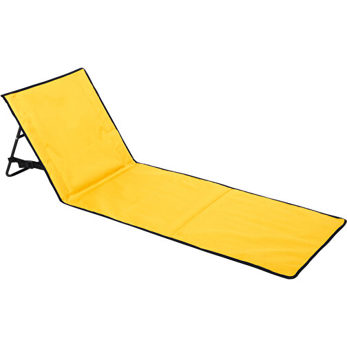 Faltbare Strandmatte SUNNY BEACH , gelb, Polyester / Stahl, 150,00cm x 50,00cm x 48,00cm (Länge x Höhe x Breite), Bild 1