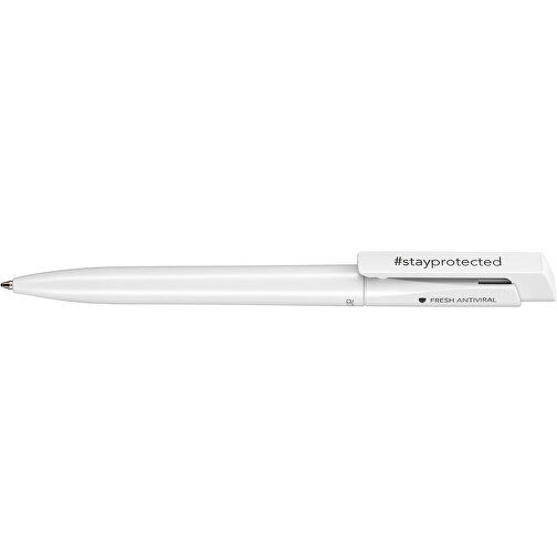 Kugelschreiber FRESH ANTIVIRAL , Ritter-Pen, weiß, ABS-Kunststoff, 14,50cm (Länge), Bild 3