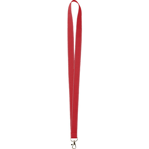 20 Mm Lanyard Mit Reflektierenden Fäden , chili, Polyester, 90,00cm x 2,00cm (Länge x Breite), Bild 1