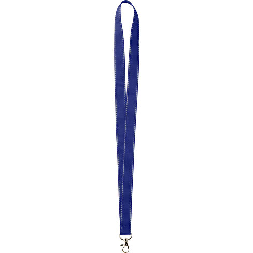 15 Mm Lanyard Mit Reflektierenden Fäden , royalblau, Polyester, 90,00cm x 1,50cm (Länge x Breite), Bild 1