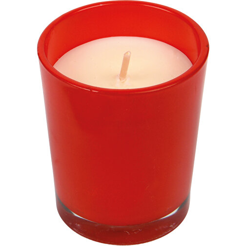 Kerze Im Glas SPHERE , rot, Glas / Wachs, 6,60cm (Höhe), Bild 1