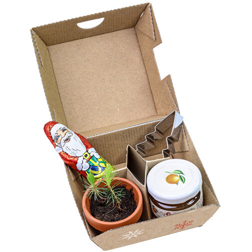 Coffret cadeau de Noël - Pots en argile, Père Noël en chocolat, moules pour sapin de Noël et un , Image 1