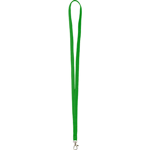10 Mm Tubular Lanyard , grün, Polyester, 90,00cm x 1,00cm (Länge x Breite), Bild 1