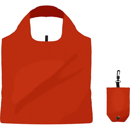 Full Color Faltbare Einkaufstasche Mit Hülle , rot, Polyester, 50,00cm x 39,00cm (Höhe x Breite), Bild 1