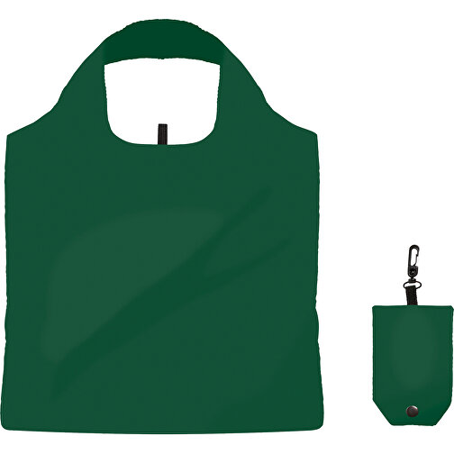 Full Color Faltbare Einkaufstasche Mit Hülle , kiefer grün, Polyester, 50,00cm x 39,00cm (Höhe x Breite), Bild 1