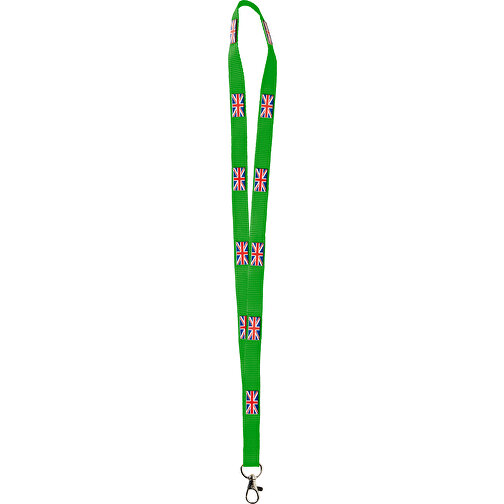 Polyester Lanyard 3D Druck, 15 Mm , grün, Polyester, 90,00cm x 1,50cm (Länge x Breite), Bild 1