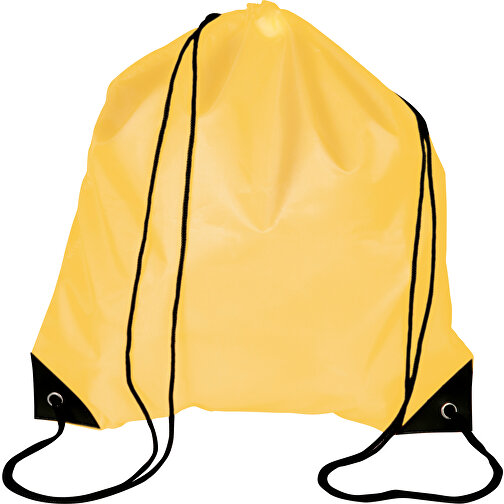 Full Color Beutel Mit Kordelzug Mit PU-Ecken , gelb, Polyester, 40,00cm x 36,00cm (Höhe x Breite), Bild 1