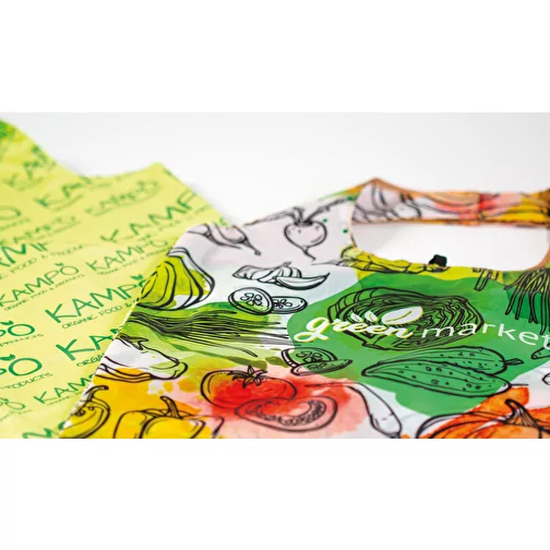 Sac à provisions pliable en couleur avec pochette, Image 3