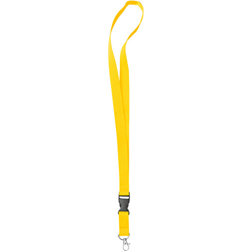 25 Mm Sicherheits Lanyard , gelb, Polyester, 92,00cm x 2,50cm (Länge x Breite), Bild 1