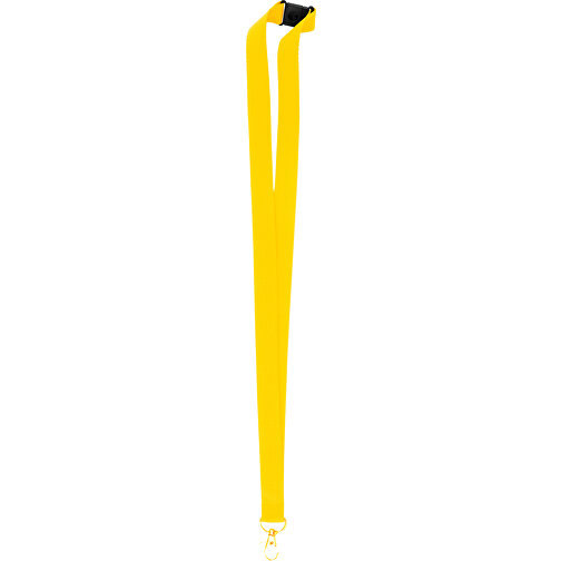 10 Mm Sicherheits Lanyard , gelb, Polyester, 90,00cm x 1,00cm (Länge x Breite), Bild 2