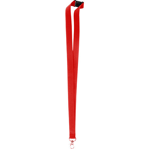 10 Mm Sicherheits Lanyard , rot, Polyester, 90,00cm x 1,00cm (Länge x Breite), Bild 2