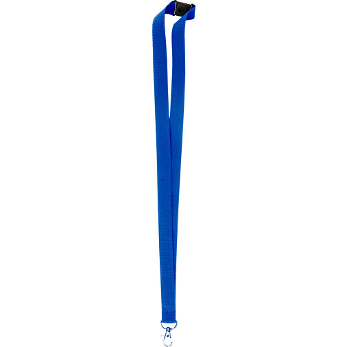 10 Mm Sicherheits Lanyard , blau, Polyester, 90,00cm x 1,00cm (Länge x Breite), Bild 2