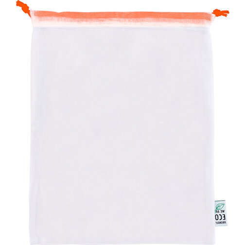 Full Color RPET Einkaufsnetz (medium) , orange, RPET, 35,00cm x 30,00cm (Höhe x Breite), Bild 1