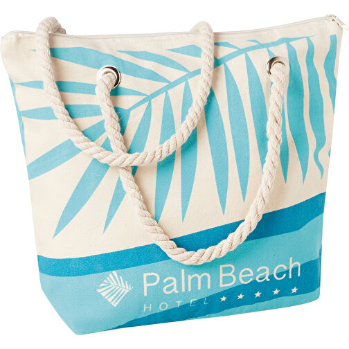 Bolsa de playa de algodón con estampado allover, Imagen 1
