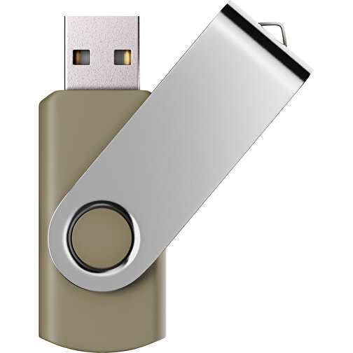 USB-Stick SWING Color 2.0 2 GB , Promo Effects MB , gold / silber MB , 2 GB , Kunststoff/ Aluminium MB , 5,70cm x 1,00cm x 1,90cm (Länge x Höhe x Breite), Bild 1