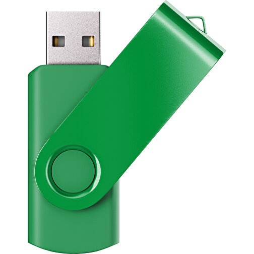 USB-Stick SWING Color 2.0 2 GB , Promo Effects MB , grün MB , 2 GB , Kunststoff/ Aluminium MB , 5,70cm x 1,00cm x 1,90cm (Länge x Höhe x Breite), Bild 1