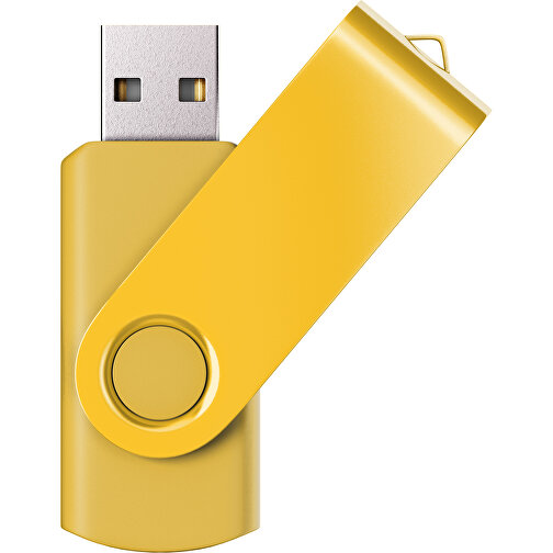 USB-Stick SWING Color 2.0 2 GB , Promo Effects MB , goldgelb MB , 2 GB , Kunststoff/ Aluminium MB , 5,70cm x 1,00cm x 1,90cm (Länge x Höhe x Breite), Bild 1
