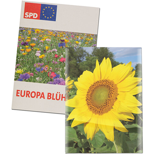 Samentütchen Mini - Recyclingpapier - Sonnenblumen , individuell, Saatgut, Papier, 6,30cm x 9,80cm (Länge x Breite), Bild 1