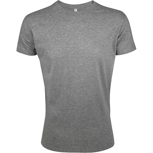 T-Shirt - Regent Fit , Sol´s, graue melange, Baumwolle, L, 74,00cm x 54,00cm (Länge x Breite), Bild 1