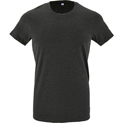 T-Shirt - Regent Fit , Sol´s, holzkohle melange, Baumwolle, M, 72,00cm x 51,00cm (Länge x Breite), Bild 1