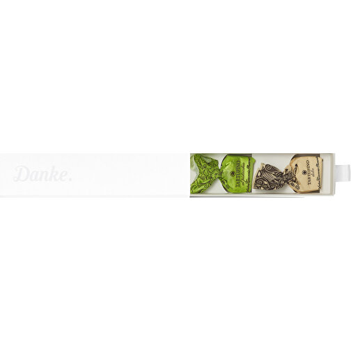 Dankebox Mini 'Tartufi Aus Dem Piemont' - Weiß , weiß, Papier, Pappe, Satin, 14,20cm x 3,40cm x 3,40cm (Länge x Höhe x Breite), Bild 1