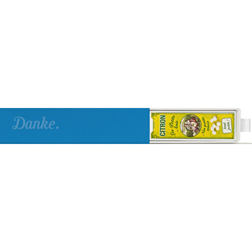 Dankebox Mini 'Les Petits Anis' - Türkis , türkis, Papier, Pappe, Satin, 14,20cm x 3,40cm x 3,40cm (Länge x Höhe x Breite), Bild 1